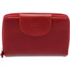 Giudi ® - Portafoglio Donna in pelle vacchetta, vera pelle, porta carte, porta monete, Made in Italy - 6995/GD (Rosso)