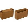 sourcing map Set di inserti organizer per borse, organizer portatili in feltro con cerniera, scomparti multipli, fodera per borsa a tracolla, borsa tote (21,9 x 6,1 x 14,1 cm, marrone)