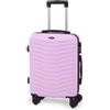 BERTOO ENM - Valigia da viaggio rigida con ruote girevoli, serie trolley, set di valigie e beauty case, lilla chiaro, S, Classico