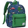 VASCHY Zainetto Asilo Bambino 2-4 Anni,con Fascia Toracica,Auto Verde | Leggera Zaino Bambino con Portanome,Zaino Scuola Materna Bambino Ideale per Campeggio/Regalo/Viaggio/Gita