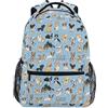 PRyLqKS Zaini per bambini con cani disegnati 1 per ragazze e ragazzi zaino 40,6 cm leggero per studenti borsa da scuola, Multicolore8, Taglia unica