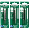 Monteverde recharges Capless Ceramic Gel pour stylos à bille Parker, large Bleu/noir (P443BB)