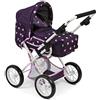Bayer Chic 2000-Passeggino Combinato per Bambole Leni, Colore Stelle Viola, 64 x 37 x 68 cm, 560