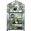 Pure Garden Home-Complete HC-4201 - Mini serra a 4 ripiani per interni ed esterni, robusta e portatile, per coltivare piante, piantine, erbe o fiori in qualsiasi stagione, colore: verde