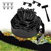 AUGREY Plastica flessibile per raso, altezza 10 cm, lunghezza 10 m, bordo per aiuole in plastica con 30 ancoraggi e 2 connettori+1 martello, bordo invisibile per prato nero (bordo ondulato, 10 cm x 10 m)