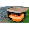 Kypos Garage copristazione Sidewall per riparo di robot tagliaerba WORX LANDROID a carica laterale con coperchio ribaltabile e sensore di pioggia (Landroid M (2019) WR141E, WR142E, WR143E)
