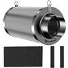 Hon&Guan Filtro ai carboni attivi 100mm con carbonio leggero 300mm di lunghezza, strato di carbone di 38mm di spessore per il controllo degli odori, eliminazione degli odori per lavaggio dell'aria per