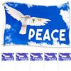 AFAIK Bandiere della Pace Bandiera Pace 150 x 90 cm con 5 Piccola Bandiera Pace Colomba Bandiere per Raduni, Eventi, Marce,Decorazione per Interni ed Esterni