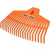 KOTARBAU® Rastrello per Foglie - Plastica - 37 cm - Arancione - Rastrello Giardino - senza Manico - Rastrelli - per Foglie - Erba - Siepi Leggero - Resistente - Universale