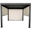 Arredo Stock Tenda laterale oscurante per pergola bioclimatica Atena in textilene colore ecru, 3x2,5 metri.