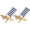 Erst-Holz Sei Varianti Solida seggiolina Anche x Adulti in Faggio Chiaro e Tessuto Bianco-Blu V-10-351