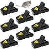Diompirux 8 Pezzi Trappola Ratti Efficiente e Riutilizzabile, Niente veleno per topi, Sicura per bambini e animali domestici, Resistenti Facile da Pulire, Trappola Mouse per cucine,Giardini,Cantine