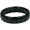 eleewoo Bracciale Tormalina Nera per Uomo e Donna - Fatto a Mano con Perles a Freccia 15mm - Braccialetto in Pietre Naturali di Protezione, Taglia S (17 cm)