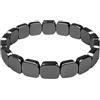 eleewoo Bracciale Ematite Uomo e Donna - Perle Geometriche a Cubo Quadrato 10mm - Braccialetto in Pietra Naturale Vera per Ancoraggio, Taglia S (17 cm)