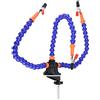 Generic Stazione di Saldatura Flessibile a 3 Bracci per Drone da Corsa RC FPV, Bracci Regolabili, Clip da Tavolo Antiscivolo, Adatta per Aeromodelli, Lega di Alluminio, 30 Cm (Include ventilatore)