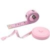 Edtape Metro a nastro per il corpo, morbido metro a nastro per il corpo, per cucire il corpo, tessuto sartoriale, misura 1,5 m, retrattile, doppio lato, set di 2 pezzi (rosa)