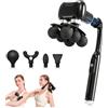 XINYUDAILY Pistola Massaggio Muscolare - Pistola Massaggiante con Design Innovativo a 6 Teste, Impugnatura Rimovibile (Corta/Lunga), 6 Livelli e 4 Accessori per Diverse Aree del Corpo