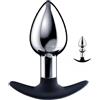 LxPxP Butt plug in metallo con sfera interna per sensazioni intense — buttplug anale ergonomico in acciaio inossidabile, superficie liscia, stimolazione profonda ideale per principianti e coppie
