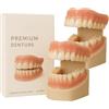 Generico Dentiera premium, set di denti finti per protesi, set di protesi in silicone morbido, kit di protesi superiore e inferiore, vestibilità comoda, per uomini e donne (2 Pcs)