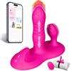 FuzzyFlavor Vibratore per Donna Professionale 3 in 1 con Telecomando e App, Stimolatore Clitorideo e Punto G, Sex Toys sexytoysys per Coppie, Plug Anale in Silicone, Giochi Erotici per Adulti