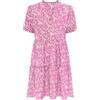 ONLY Onlnova Life Vis S/S Thea Dress AOP, Rosa Shocking, M