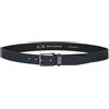 Armani Exchange Uomo Monocolore, Silver Buckle, Mini Logo Plate Tongue Belt, Navy, 100