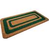 Amicasa Cosmoline - Zerbino COCCOMIO Verde 33x70 cm - Cocco naturale da esterno con bordatura e fondo PVC antiscivolo - Ideale per ingresso casa e portico