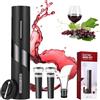 Gyxova Set cavatappi elettrico, apribottiglie automatico elettrico con tagliacapsule, versatore per vino e tappo per bottiglie di vino, set regalo per gli amanti del vino