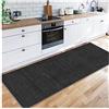 Siunwdiy Tappeto Passatoia Cucina Antiscivolo Lavabile Nero, Tappeto Lungo Runner Tappeto Cucina Corridoio Vintage Moderni in Poliestere 1.4 Metri per Ingresso Soggiorno Camera da Letto,40X140CM
