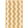 RugVista Mare, Tappeto per interni ed esterni, Moderni, 100 x 160 cm, Rettangolare, Pelo corto, Cucina, Porch, Lavabile solo a mano, Resistente ai raggi UV, Giallo