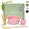 comforder Kit Matcha Rosa con Bowl in Ceramica e Frustino Matcha.