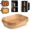 Chicosy 120 pezzi di carta da forno Airfryer per Philips Airfryer 4000 Series Stacked Dual Basket, friggitrice ad aria calda, accessori per Philips NA460 NA462 10L, Ninja AF400EU SL400EU