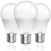 TrustWheel Lampadine 9W LED 12V E27 A60 Bianco Freddo 6000K Lampadina LED a Bassa Tensione, AC/DC 12V-24V Non-Dimmerabile LED per Esterni, Impianto Solare, Camper (Pezzi da 3)