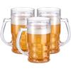 Rosenstein & Söhne bicchiere birra finto: Raffreddatore per bevande a doppia parete come boccale da birra scherzoso, 0,3 l, set da 3 (boccale teatro a doppia parete, articoli di scherzo doppio muro)