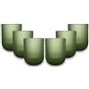 ARCA, Set di 6 Tumbler in Pasta di Vetro, per 6 Persone, Bicchieri Ideali per la Tavola, Resistenti e Duraturi, Lavabili in Lavastoviglie, Collezione Eternity, Colore Verde, 250 ml