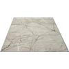 FLOORNOVO Tappeto a pelo lungo, beige, motivo a foglie, 170 x 120 cm, particolarmente morbido, per soggiorno e bagno, facile da pulire, versatile in interni