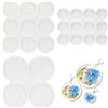 LOURCQVO Set di 3 stampi in resina rotondi in silicone, per portachiavi, in resina epossidica, per la creazione di gioielli, piatti, 25 cavità, per sottobicchieri, orecchini, Natale