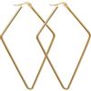Flongo Orecchini geometrici da donna, oro, grandi, in acciaio inox, a rombi, quadrati, minimalisti, moderni, alla moda, regalo di compleanno, festa, vita quotidiana, fidanzata, moglie, Acciaio