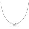 CIELTEAR Collana da donna in argento Sterling 925, maglia veneziana da 0,8 mm, super resistente e sottile, lunga 40,6 cm, 50,6 cm, 50 cm, 55 cm, 60 cm, 16 Inch, Argento sterling, Nessuna pietra