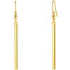 FOCALOOK, Orecchini pendenti minimalisti in acciaio inox placcato oro 18k, Design a barra, Cod. FE9283K-GB