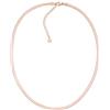 day berlin day.berlin collana a serpente da donna placcata oro rosa 18k, 40+5cm regolabile, 3mm di larghezza, acciaio inox 316L, senza nichel e resistente all'acqua