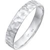 Kuzzoi Anello da uomo (4 mm) realizzato a mano, in argento Sterling 925, anello di fidanzamento, anello dell'amicizia, da uomo, misura 60-66, 0604962922