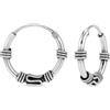 LeCalla Orecchini ad anello da uomo in argento Sterling 925 antico balinese orecchini ad anello per uomo, orecchini a cerchio infiniti in stile balinese, orecchini a cerchio per cartilagine con design