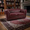 LIBEROSHOPPING Divano 2 Posti Royal Chesterfield L175 cm in Pelle Vintage - Bordeaux