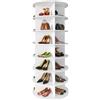SpaceAid Scarpiera rotante Torre a 7 ripiani, Espositore per scarpe girevole Lazy Susan, Scarpiera girevole a 360° per riporre scarpe Giostra rotonda, Organizzazione verticale per borsette e scarpe