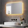 ELEGANT Specchio Parete LED da Bagno, 100 x 60 cm Parete LED Specchio con Anti-Appannamento Dispositivo, Impermeabile IP44