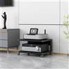 Nordivo Mobile Audio Hifi Supporto Mdf,2 Livelli Mobile Rack Hifi,Dispositivi Di Streaming,Mobile Audio Hi-Fi Per Altoparlanti Rack Con Ruote Universali,Audio Av Tower,Ripiano Av Componenti Audio Video(Black,