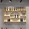 Taifuan Moderno Portabottiglie da Parete con Porta Calici, Design Multi-Gancio Ripiani Bar Mobile per Bottiglie di Vino