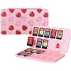 VGBUS 24-Slot Switch Game Case for Switch Game Cards and Mirco SD Cards, Switch Cartridge Case Compatible with Nintendo Switch&Switch OLED Game Card (Strawberry)