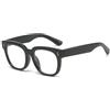 LJCZKA Occhiali Luce Blu Quadrati Classic per Donna Uomo Montatura Spessa Occhiali Lenti Trasparenti Anti Affaticamento Filter per Gaming/Computer/TV/Cellulare (Nero)